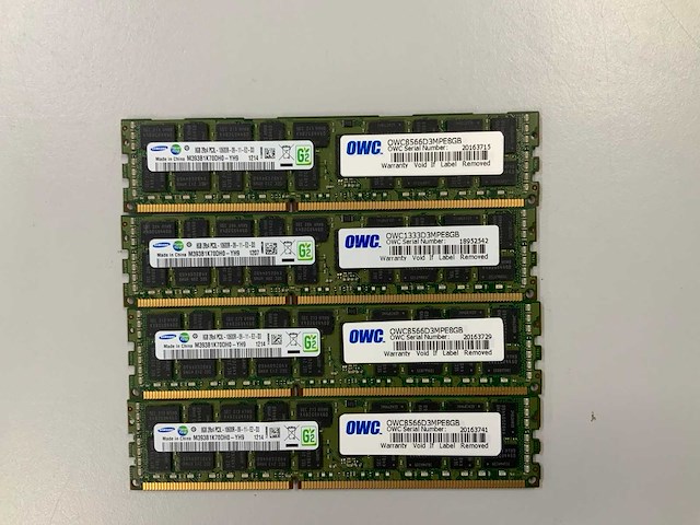 Samsung 32gb(4x 8gb 2rx4) pc3l-10600r-09-11-e3-d3 m393b1k70dh0-yh9 sticks - afbeelding 1 van  2