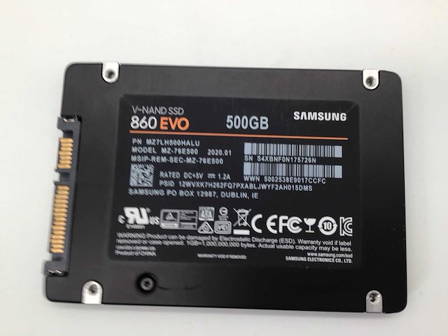 Samsung 500gb 860 evo sata ssd interne hardeschijf - afbeelding 3 van  5