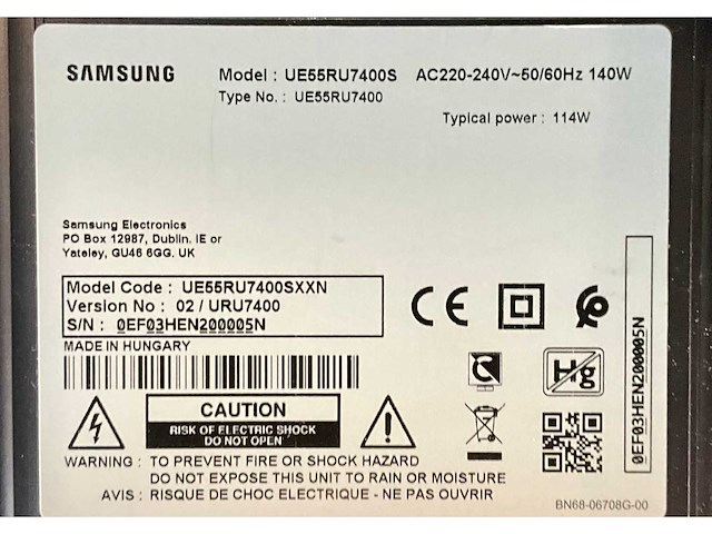 Samsung 58” televisie - afbeelding 5 van  5
