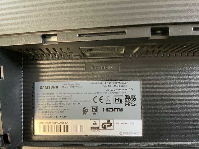 Samsung (c34h890wju) 34”, 3440x1440 (uwqhd) ips monitor - afbeelding 6 van  6