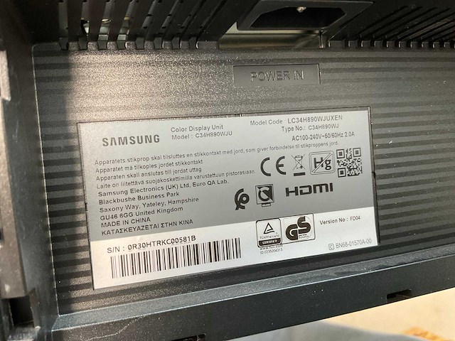 Samsung (c34h890wju) 34”, 3440x1440 (uwqhd) lcd curved monitor; - afbeelding 7 van  7