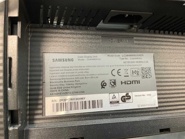 Samsung (c34h890wju) 34”, 3440x1440 (uwqhd) lcd curved monitor; - afbeelding 7 van  7