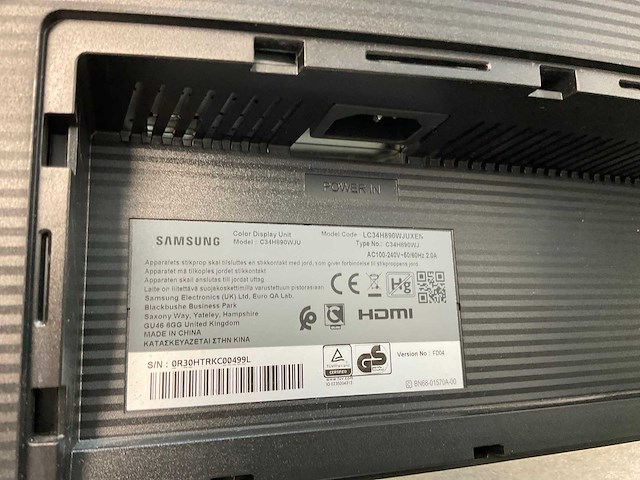 Samsung (c34h890wju) 34”, 3440x1440 (uwqhd) lcd curved monitor; - afbeelding 7 van  7
