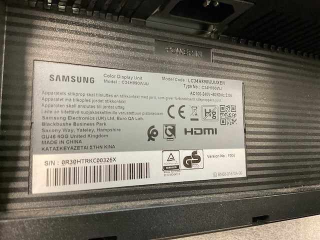 Samsung (c34h890wju) 34”, 3440x1440 (uwqhd) lcd curved monitor; - afbeelding 7 van  7