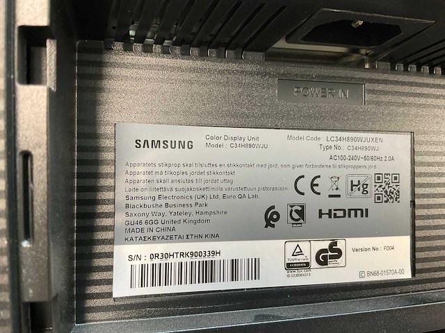 Samsung (c34h890wju) 34”, 3440x1440 (uwqhd) lcd curved monitor; - afbeelding 7 van  7
