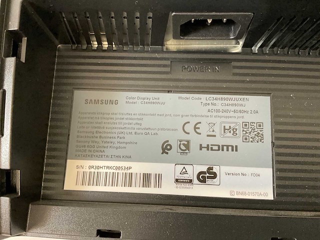Samsung (c34h890wju) 34”, 3440x1440 (uwqhd) lcd curved monitor - afbeelding 8 van  8