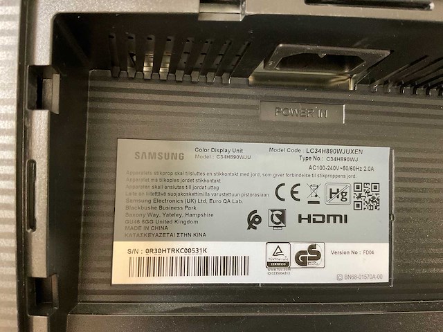 Samsung (c34h890wju) 34”, 3440x1440 (uwqhd) lcd curved monitor - afbeelding 9 van  10