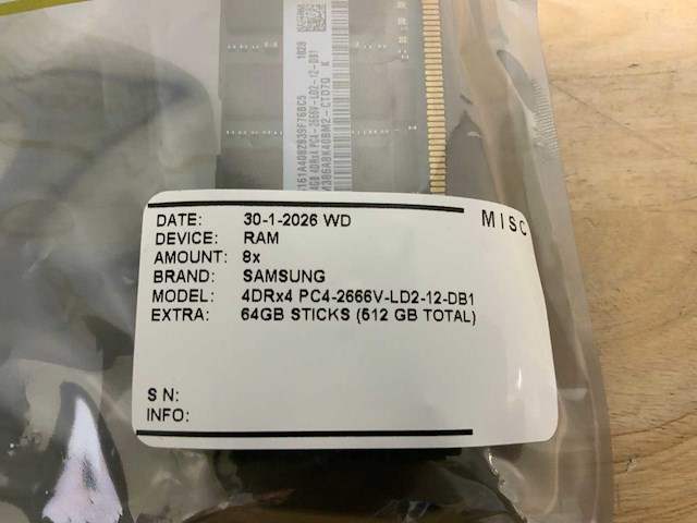 Samsung ddr4 ram geheugen 64gb 4drx4 2666v geheugenkaart (8x) - afbeelding 3 van  3