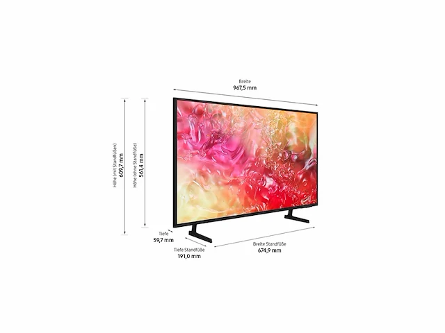 Samsung gu 43 du 7170 uxzg led tv 43 inch / 108 cmuhd 4k titanium - afbeelding 3 van  5