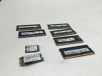 Samsung kingston 4gb ddr4 (4x) - 8gb ddr4 (2x) sodimm - 128gb nvme m.2 ssd - 16gb ssd computeronderdeel (8x)