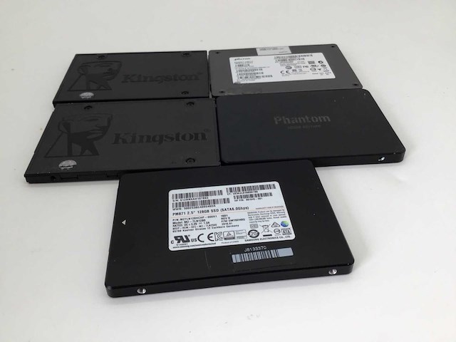 Samsung kingston micron 120gb + 128gb sata ssd interne hardeschijf (5x) - afbeelding 3 van  6