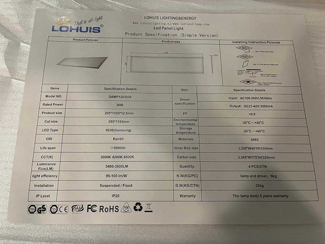 Samsung led paneel (20x) - afbeelding 7 van  9