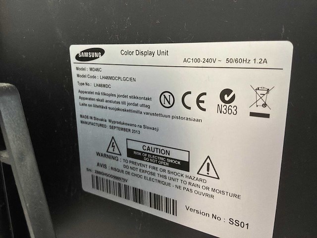 Samsung lh46mdc 46” televisie - afbeelding 2 van  2