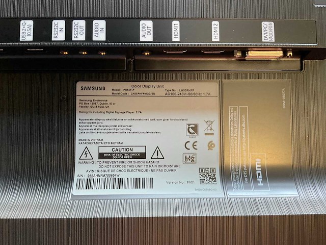Samsung lh55phfp televisie (3x) - afbeelding 2 van  2