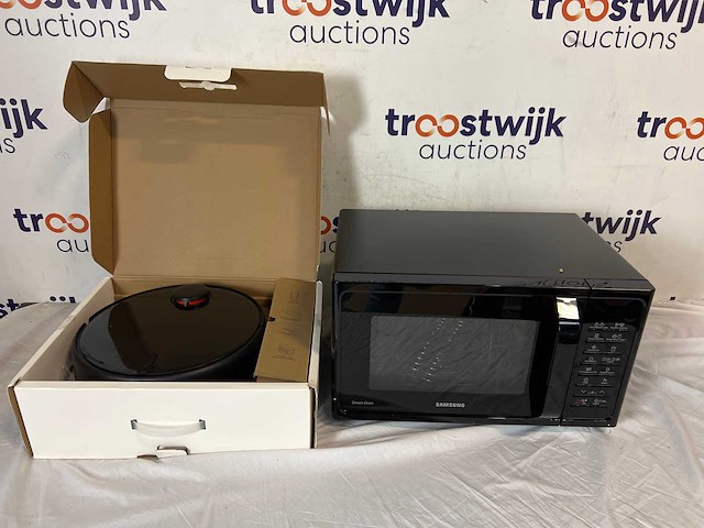 Samsung mc28h5015ak/ef combimagnetron + xiaomi mi robot vacuum mop 2 pro - robotstofzuiger - zwart - afbeelding 1 van  1