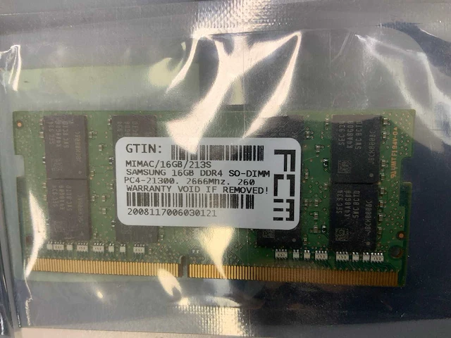 Samsung mimac 64gb(4x 16gb) ddr4 so-dimm pc4-21300 2666mhz - afbeelding 2 van  2