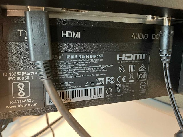 Samsung / msi 24 inch monitor (2x) - afbeelding 4 van  5