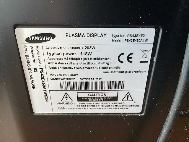 Samsung ps 43e450 plasma televisie - afbeelding 7 van  7