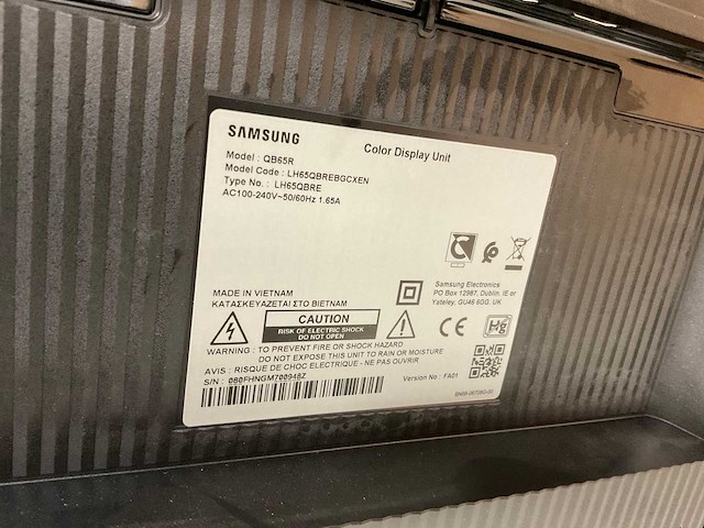Samsung (qb65r) 65”, 3840x2160 (uhd) lcd monitor - afbeelding 5 van  5