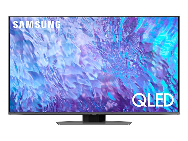 Samsung qe50q80catxzt qled 4k smart tv 50" 4k dolby atmos carbon silver - afbeelding 1 van  5