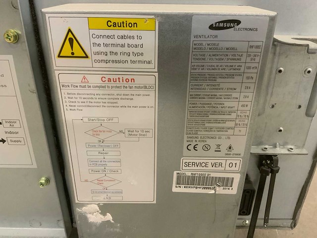 Samsung raf100ee ventilatiesysteem - afbeelding 3 van  4