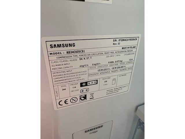 Samsung rb34c605cb1/ef koel-vriescombinatie - afbeelding 3 van  5