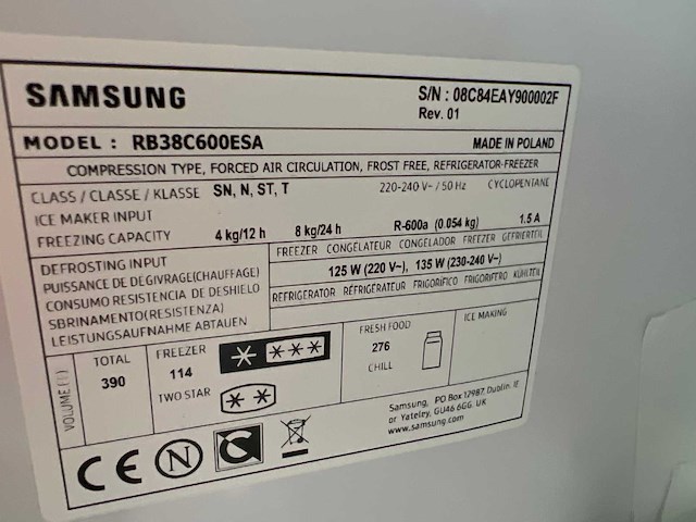 Samsung rb38c600esa koel-vriescombinatie - afbeelding 6 van  6