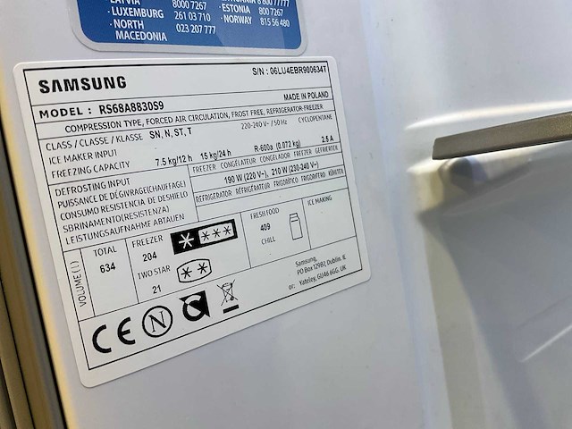 Samsung rs68a8830s9 koelkast - afbeelding 2 van  11