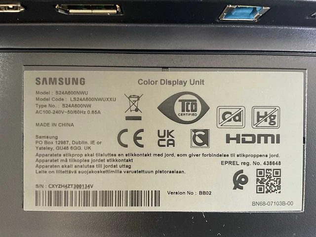 Samsung (s24a600nwu) 24”, 2560x1440 (qhd) ips monitors; (4x) - afbeelding 3 van  11