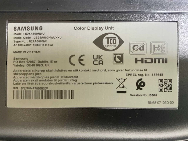 Samsung (s24a600nwu) 24”, 2560x1440 (qhd) ips monitors; (4x) - afbeelding 10 van  11