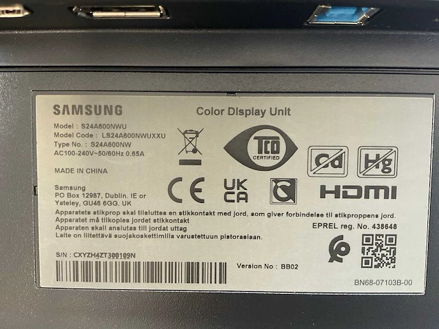 Samsung (s24a600nwu) 24”, 2560x1440 (qhd) ips monitors; (4x) - afbeelding 10 van  11
