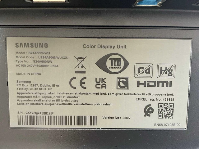 Samsung (s24a600nwu) 24”, 2560x1440 (qhd) ips monitors; (4x) - afbeelding 11 van  11