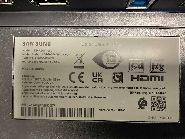 Samsung (s24a600nwu) 24”, 2560x1440 (qhd) ips monitors; (4x) - afbeelding 11 van  11
