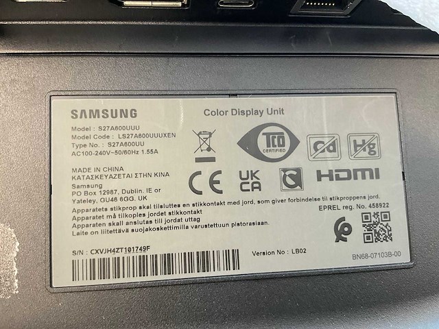 Samsung (s27a600uuu) 27”, 2560x1440 (qhd) ips monitor - afbeelding 6 van  6