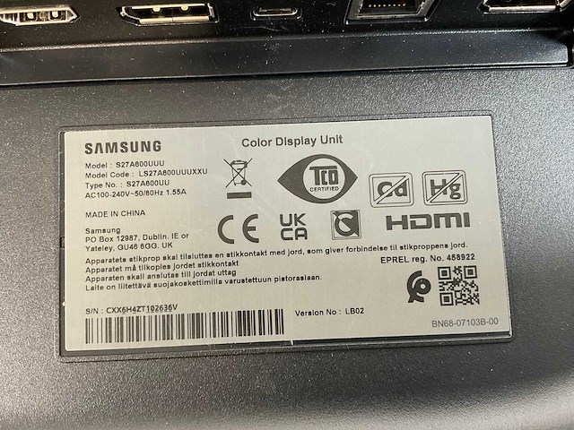 Samsung (s27a600uuu) 27”, 2560x1440 (qhd) ips monitor - afbeelding 6 van  6