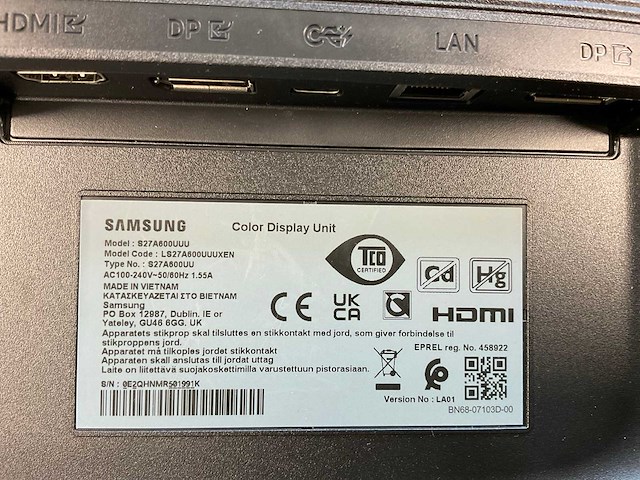 Samsung (s27a600uuu) 27”, 2560x1440 (qhd) ips monitor - afbeelding 6 van  6