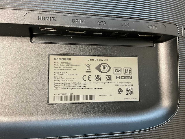 Samsung (s27a600uuu) 27”, 2560x1440 (qhd) ips monitor - afbeelding 5 van  5