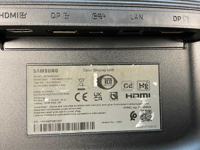 Samsung (s27a600uuu) 27”, 2560x1440 (qhd) ips monitor - afbeelding 6 van  6