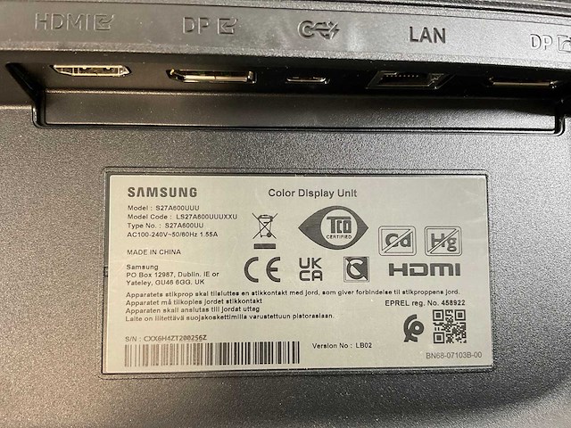 Samsung (s27a600uuu) 27”, 2560x1440 (qhd) ips monitor - afbeelding 6 van  6