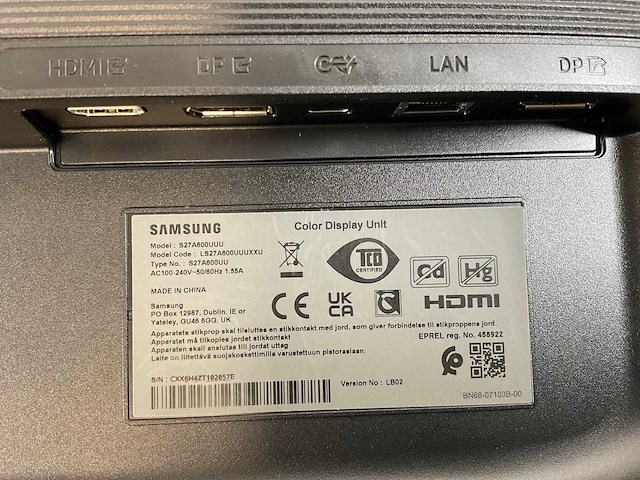 Samsung (s27a600uuu) 27”, 2560x1440 (qhd) ips monitor - afbeelding 6 van  6