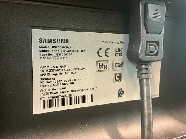 Samsung s34c500gau 34” monitor - afbeelding 5 van  5