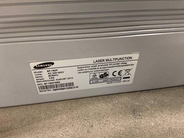 Samsung sf-760p faxapparaat - afbeelding 4 van  5