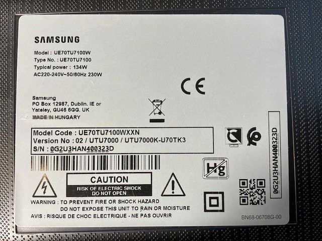 Samsung televisie 70 inch - afbeelding 4 van  5