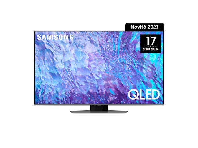 Samsung tv qe50q80catxzt qled 4k smart tv 50" processore neural quantum carbon silver - afbeelding 2 van  6