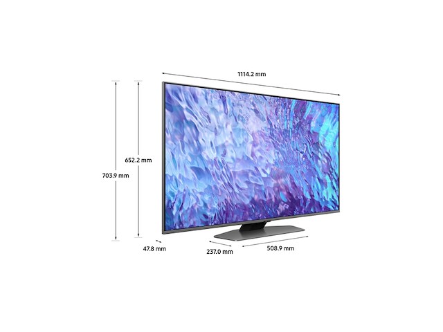 Samsung tv qe50q80catxzt qled 4k smart tv 50" processore neural quantum carbon silver - afbeelding 3 van  6