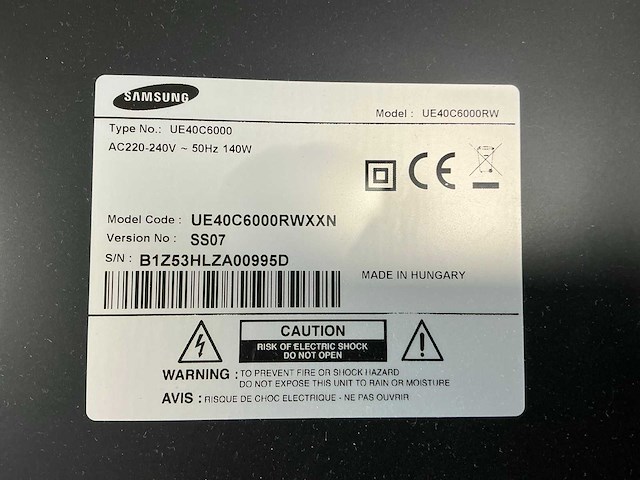 Samsung ue40c6000rwxxn 40” televisie - afbeelding 6 van  7