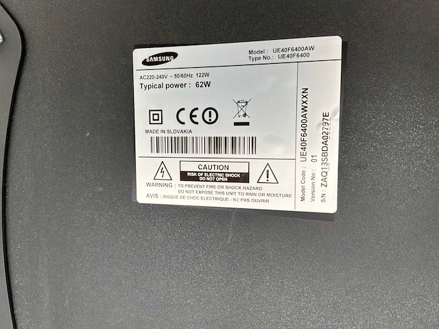 Samsung ue40f6400aw televisie - afbeelding 3 van  4