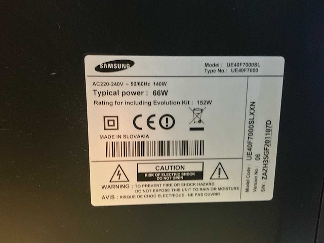 Samsung ue40f7000sl televisie - afbeelding 3 van  3