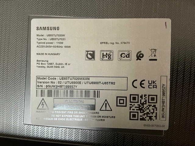 Samsung ue65tu7020w televisie - afbeelding 8 van  8