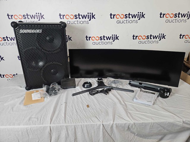 Samsung viewfinity s49a950uip - ultrawide dual quad hd qled - 60hz - 49 inch + soundboks gen 4 - afbeelding 1 van  3